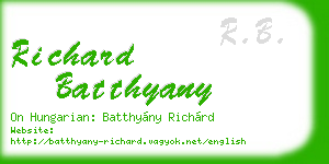 richard batthyany business card